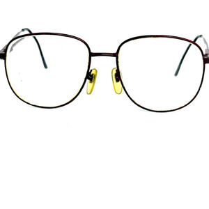 Vintage Semester 7 Flex K2 Red Marble Metal Oval Sunglasses FRAMES ONLY H14356